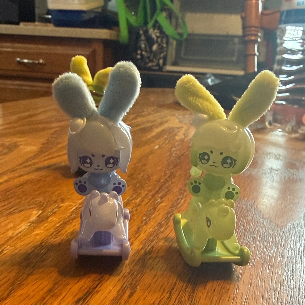 Teeny Weeny Fruity cup Rabbits with Rocking Horses - Picture 3 of 5